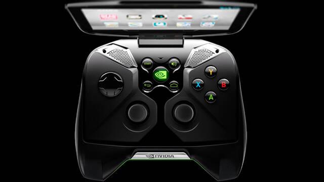 Project Shield - Vista superior de la consola, mostrando los botones y joysticks del mando