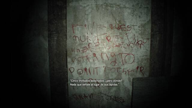 Resident Evil The Beginning Hour Gua - Texto en la pared