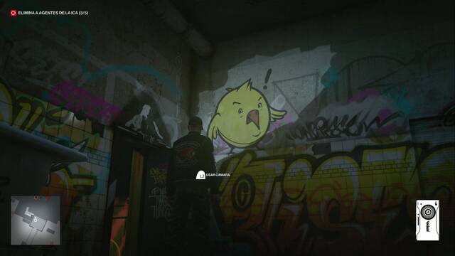 Hitman 3 - Ornitologa sobre cemento - Grafiti en la habitacin sobre el mural anterior