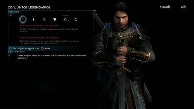 Sombras de Guerra Conjuntos legendarios - Conseguir Conjuntos legendarios