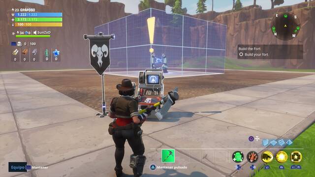 Fortnite - Se arm la horda - Construir la base