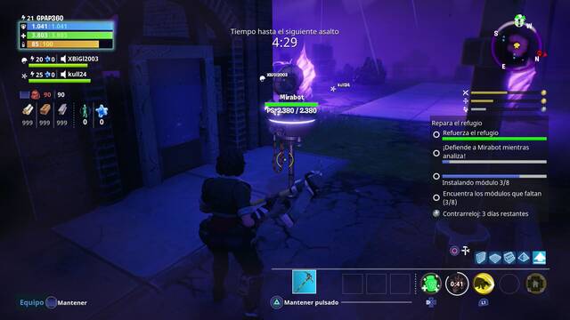 Fortnite - Repara el refugio - Mirabot