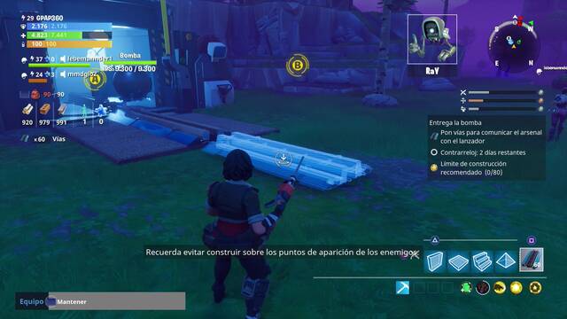 Fortnite - Entrega la bomba - Poner vas para la bomba