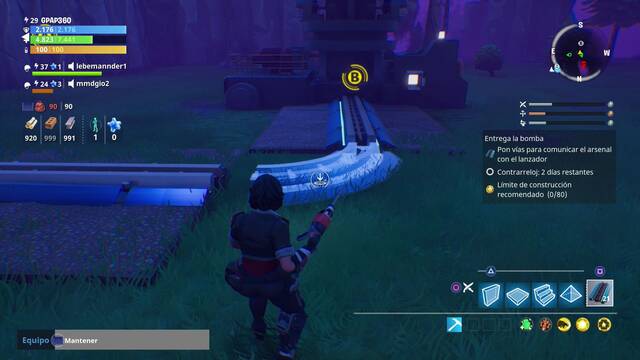 Fortnite - Entrega la bomba - Poner vas para la bomba