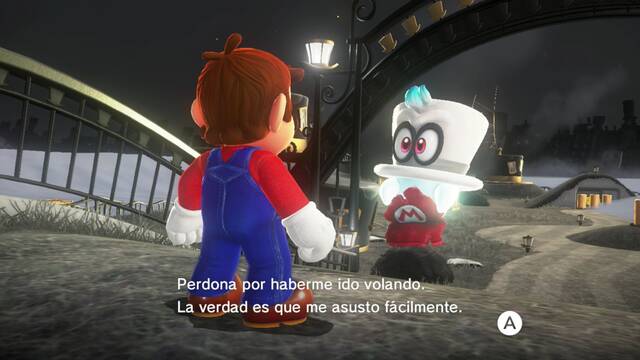 Super Mario Odyssey - Prólogo - Conversación con Cappy