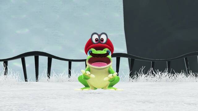 Super Mario Odyssey - Prólogo - Mario transformado en rana