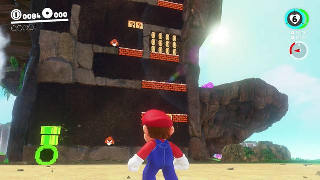 Super Mario Odyssey - Reino de las Cataratas - Energiluna 4 - Camino oculto