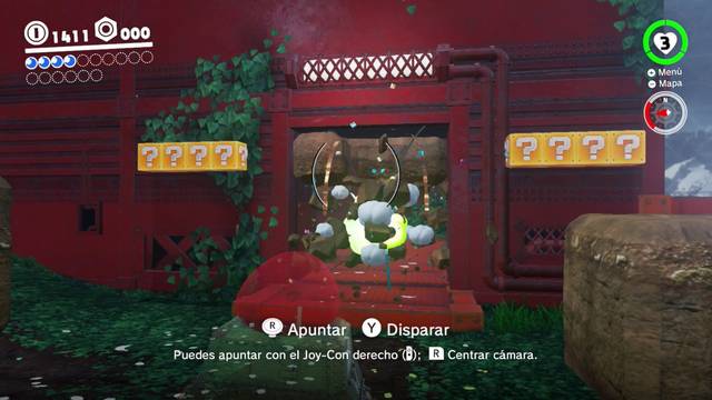 Super Mario Odyssey - Reino Arbolado - Energiluna 3 - Muro que debes destruir
