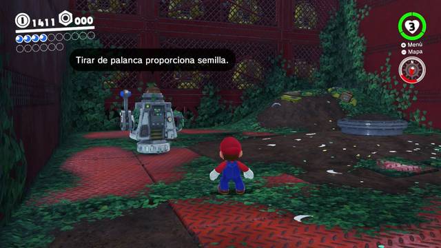 Super Mario Odyssey - Reino Arbolado - Energiluna 3 - Máquina expendedora de semillas