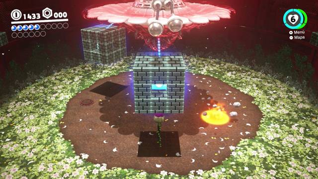 Super Mario Odyssey - Reino Arbolado - Energiluna 4 - Destruir bloques