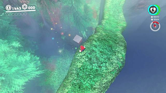 Super Mario Odyssey - Reino Arbolado - Energiluna 7 - Lanzar la piedra