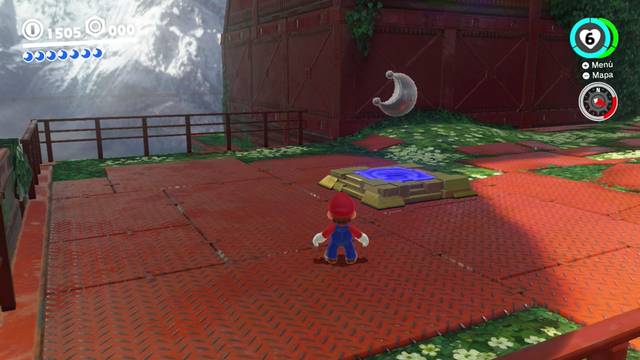 Super Mario Odyssey - Reino Arbolado - Energiluna 16 - Camino secreto