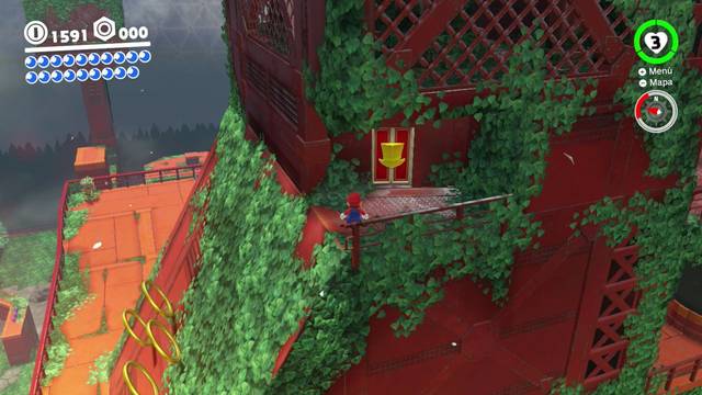 Super Mario Odyssey - Reino Arbolado - Energilunas 45 y 46 - Ascensor asediado