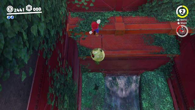 Super Mario Odyssey - Reino Arbolado - Energiluna 11 - Llegar al saliente