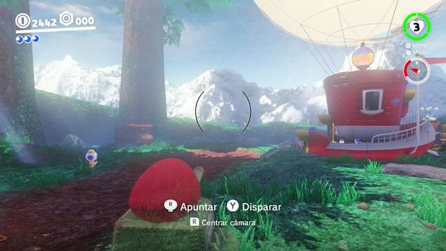 Super Mario Odyssey - Reino Arbolado - Energiluna 22 - Odyssey y el bloque de tierra
