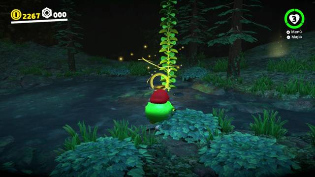 Super Mario Odyssey - Reino Arbolado - Energiluna 33 - Lanzar dinero a la planta
