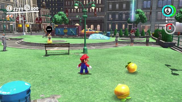 Super Mario Odyssey - Reino Urbano - Hablar con Pauline - Guitarrista y Energiluna 3