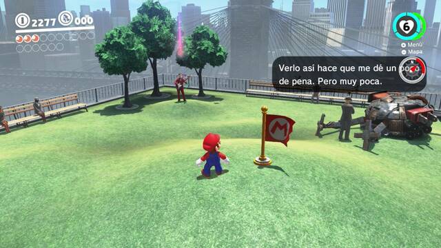 Super Mario Odyssey - Reino Urbano - Hablar con Pauline - Bajista y Energiluna 4