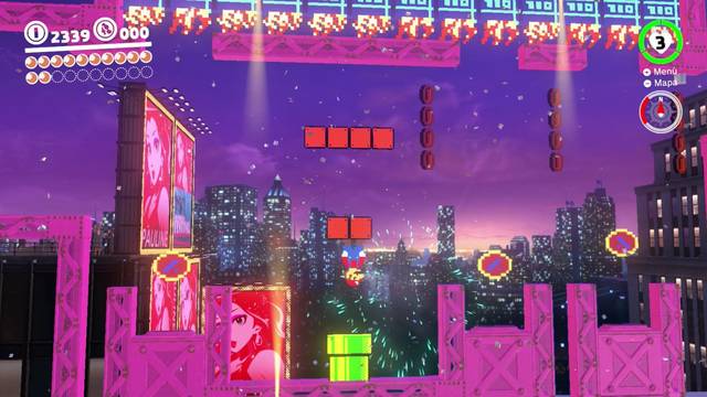 Super Mario Odyssey - Reino Urbano - Energiluna 36 - Zona de la tubera