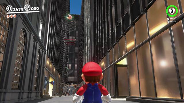 Super Mario Odyssey - Reino Urbano - Energilunas 37, 38, 46 y 45 - Energiluna 38