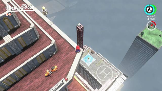 Super Mario Odyssey - Reino Urbano - Energiluna 18 - Torre con contenedor de basura