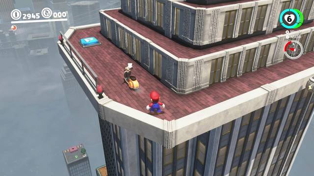 Super Mario Odyssey - Reino Urbano - Energiluna 20 - Motocicleta y botn