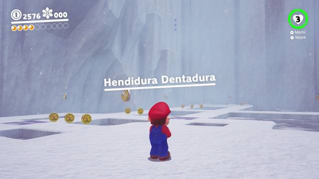 Super Mario Odyssey - Reino del Hielo - Energilunas 12 y 2 - Hendidura Dentadura