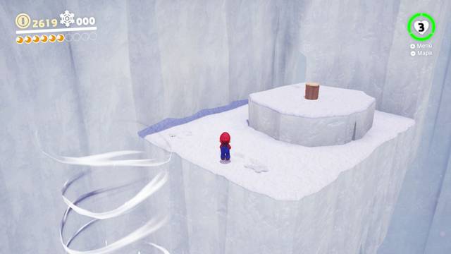 Super Mario Odyssey - Reino del Hielo - Energilunas 7 y 4 - Camino secreto