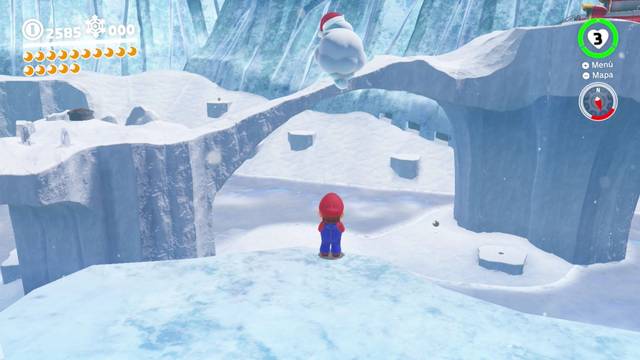 Super Mario Odyssey - Reino del Hielo - Energiluna 15 - Esquirlas de Energiluna 1 y 2