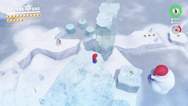 Super Mario Odyssey - Reino del Hielo - Energiluna 15 - Esquirlas de Energiluna 3 y 4
