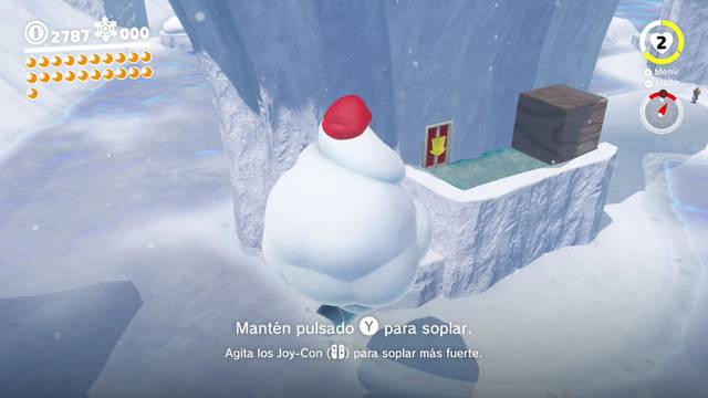 Super Mario Odyssey - Reino del Hielo - Energiluna 28 - Puerta de prueba