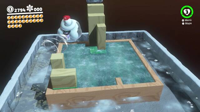 Super Mario Odyssey - Reino del Hielo - Energiluna 28 - Mover las figuras