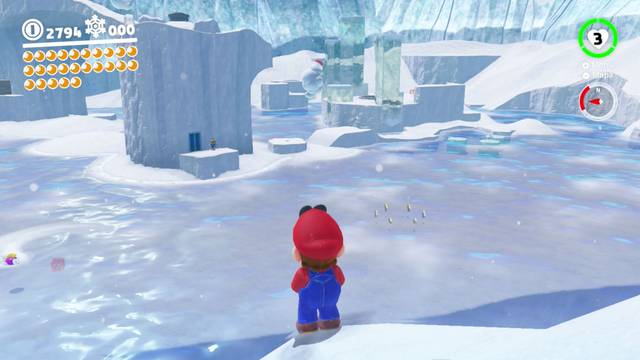Super Mario Odyssey - Reino del Hielo - Energilunas 27 y 26 - Prueba de la puerta azul