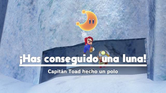 Super Mario Odyssey - Reino del Hielo - Energiluna 19 - Capitán Toad y Energiluna 19