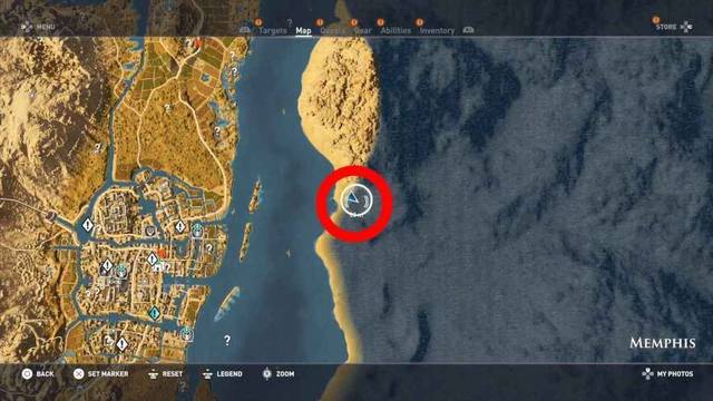 Assassin Creed Origins - Papiros - Torre inclinada - Serapeo de Kanaris