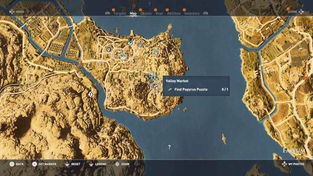 Assassin Creed Origins - Papiros - El hereje - Mercado del valle