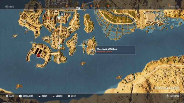 Assassin Creed Origins - Papiros - A simple vista - Palacio de Apries