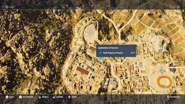 Assassin Creed Origins - Papiros - Vivo o muerto - Apolonio de Cirene