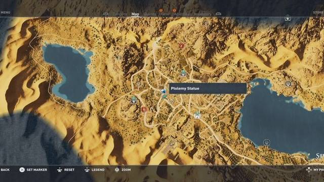 Assassin Creed Origins - Estatuas de Ptolomeo - Siwa - Localización en el mapa