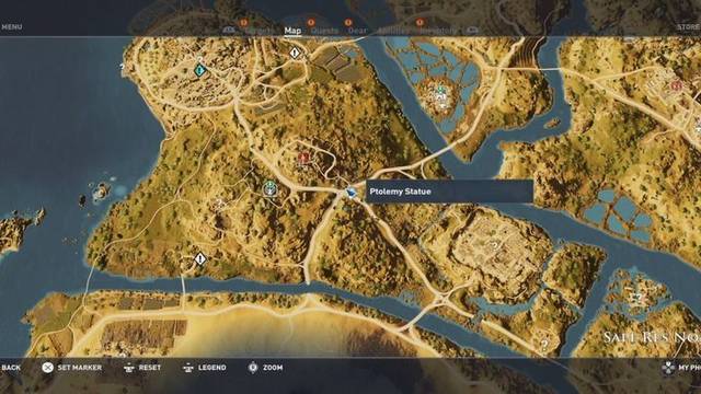 Assassin Creed Origins - Estatuas de Ptolomeo - Sapi-Res (Sais) - Localización en el mapa