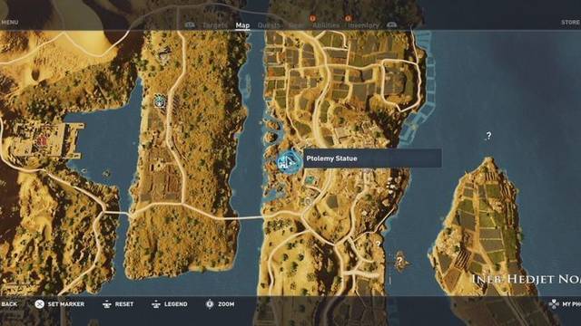 Assassin Creed Origins - Estatuas de Ptolomeo - Ineb-Hedjet (Kerkasoros) - Localización en el mapa
