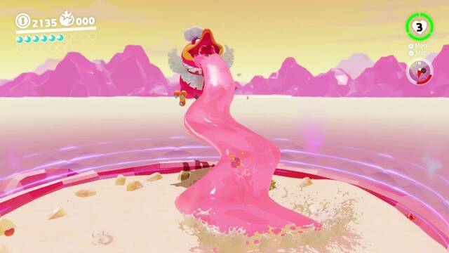 Super Mario Odyssey - Reino de los fogones - Jefe: Chefarraco - Segundo vmito