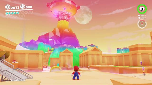 Super Mario Odyssey - Reino de los fogones - Energiluna 4 - Reino cambiado