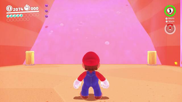 Super Mario Odyssey - Reino de los fogones - Energiluna 4 - Cuesta de lava