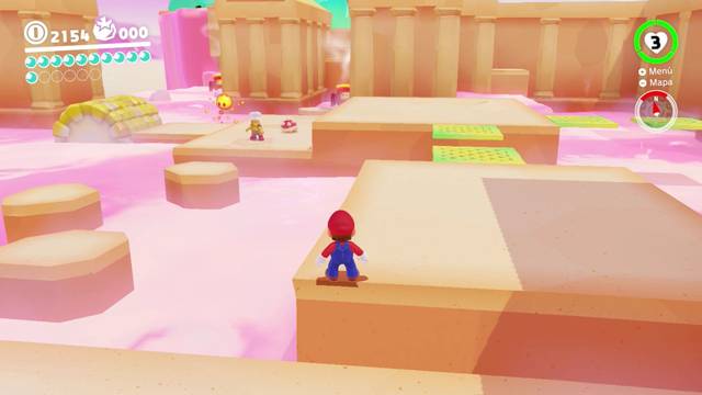 Super Mario Odyssey - Reino de los fogones - Energiluna 7 - Gota de Lava y camino central