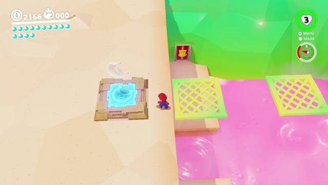 Super Mario Odyssey - Reino de los fogones - Energilunas 38 y 37 - Puerta de la prueba