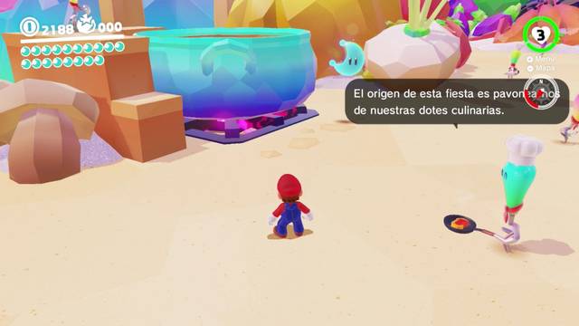Super Mario Odyssey - Reino de los fogones - Energilunas 15 - Energiluna 15