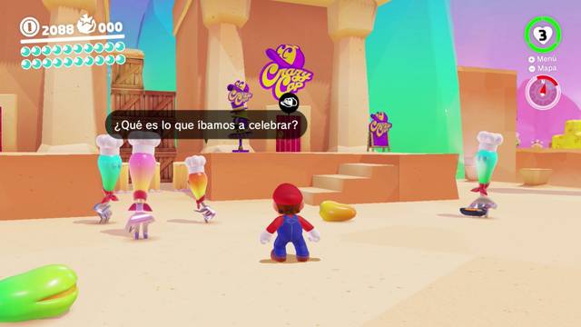 Super Mario Odyssey - Reino de los fogones - Energilunas 25 - Tienda de objetos
