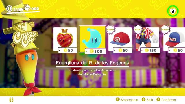 Super Mario Odyssey - Reino de los fogones - Energilunas 25 - Energiluna 25