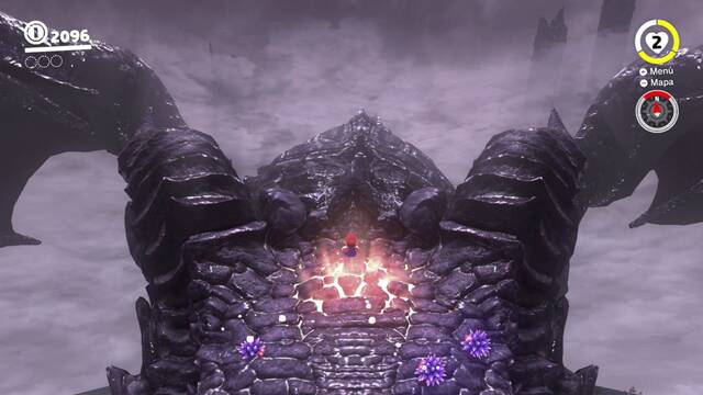 Super Mario Odyssey - Reino de las ruinas - Zona agrietada en la cabeza